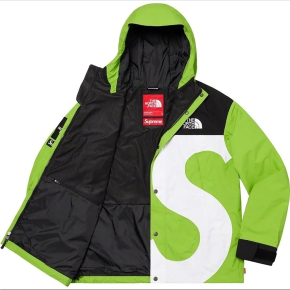 Supreme x The North Face The Mountain Jacket, Hooded Winter Coat, Green, Small - Picture 14 of 14